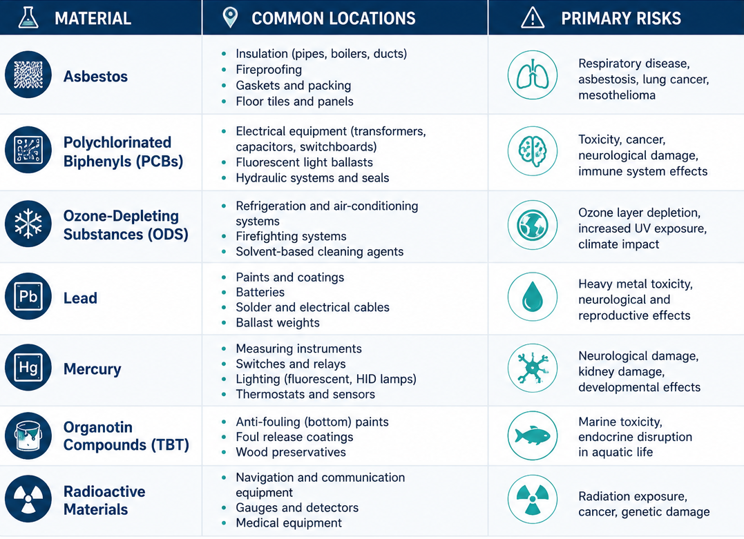 Common Hazardous Materials Found on Ships